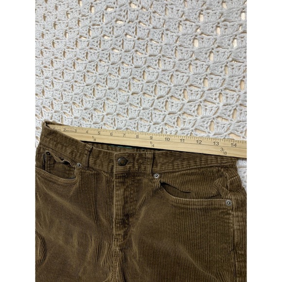 Ralph Lauren Corduroy Pants Women 8 Petite Brown Straight Lauren Jean Co. - Picture 5 of 10